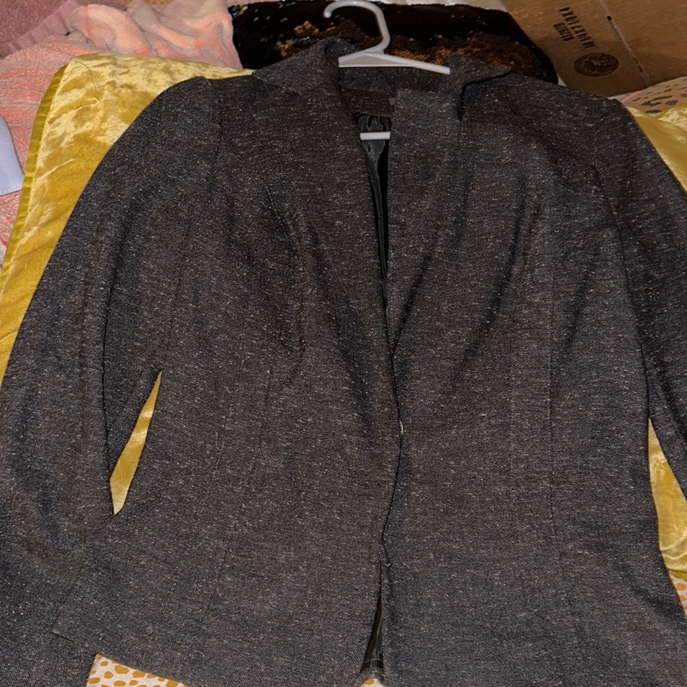 Gray black salt n pepper blazer jacket